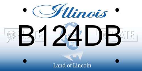 B124DB Illinois License Plate