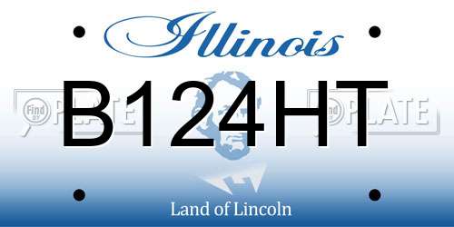 B124HT Illinois License Plate
