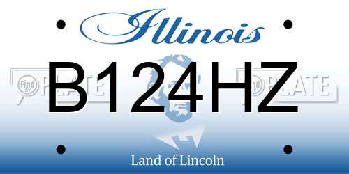 B124HZ Illinois License Plate