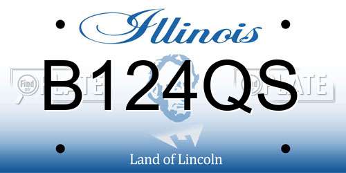 B124QS Illinois License Plate