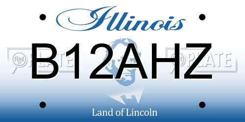 B12AHZ Illinois License Plate