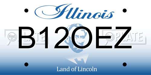 B12OEZ Illinois License Plate