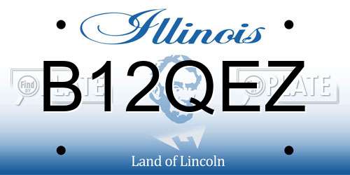 B12QEZ Illinois License Plate