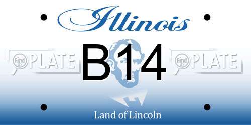 B14 Illinois License Plate