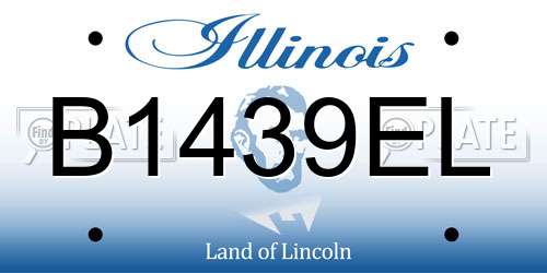 B1439EL Illinois License Plate