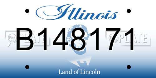 B148171 Illinois License Plate