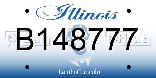 B148777 Illinois License Plate
