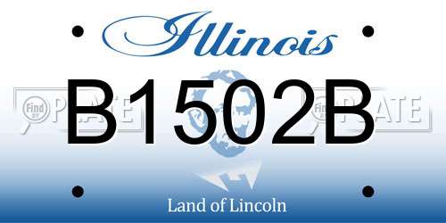 B1502B Illinois License Plate