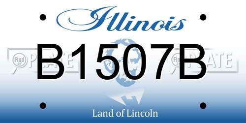 B1507B Illinois License Plate