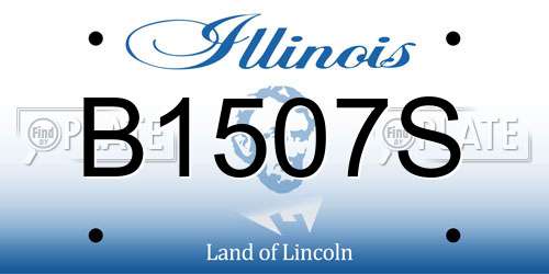 B1507S Illinois License Plate