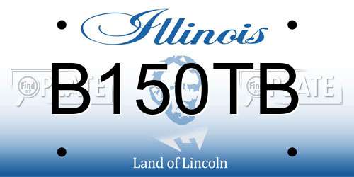 B150TB Illinois License Plate