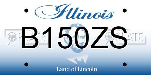 B150ZS Illinois License Plate