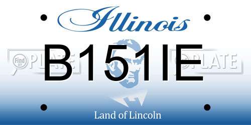 B151IE Illinois License Plate