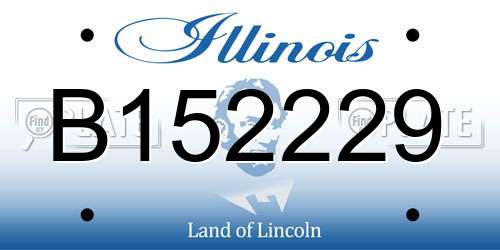 B152229 Illinois License Plate