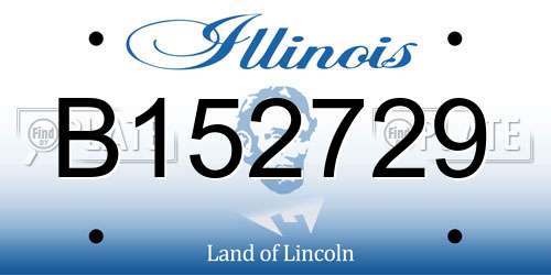 B152729 Illinois License Plate