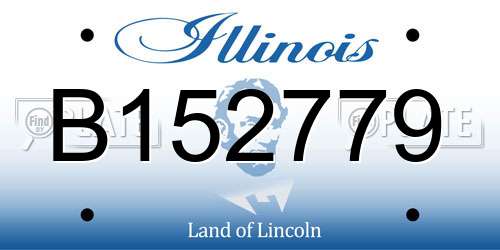 B152779 Illinois License Plate