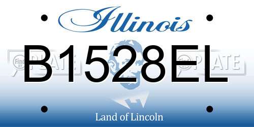 B1528EL Illinois License Plate