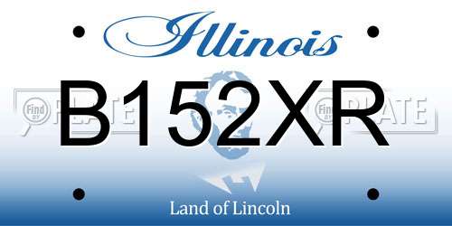 B152XR Illinois License Plate