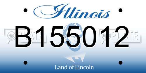 B155012 Illinois License Plate