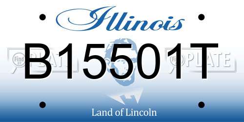 B15501T Illinois License Plate
