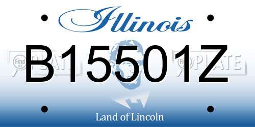 B15501Z Illinois License Plate