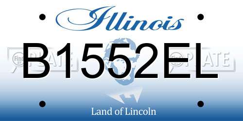 B1552EL Illinois License Plate