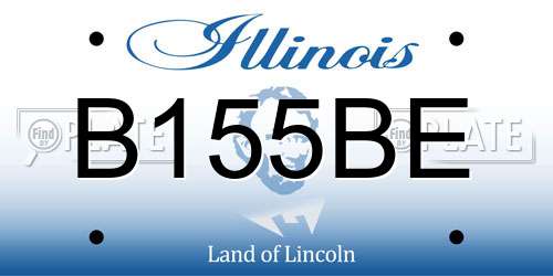 B155BE Illinois License Plate