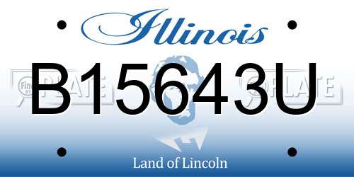 B15643U Illinois License Plate
