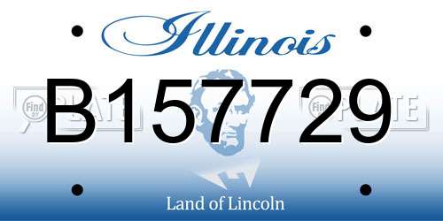 B157729 Illinois License Plate