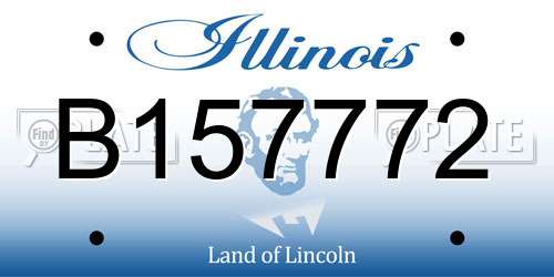 B157772 Illinois License Plate