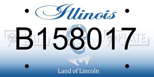 B158017 Illinois License Plate
