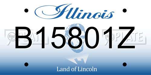 B15801Z Illinois License Plate