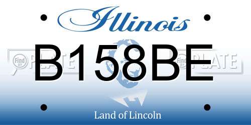B158BE Illinois License Plate