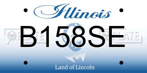 B158SE Illinois License Plate