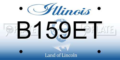 B159ET Illinois License Plate