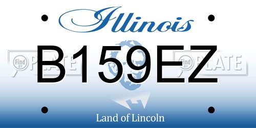 B159EZ Illinois License Plate
