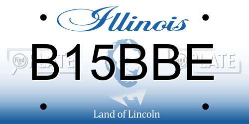 B15BBE Illinois License Plate