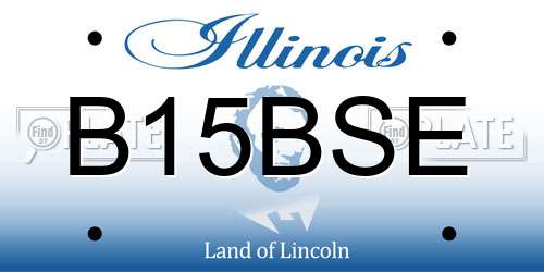 B15BSE Illinois License Plate