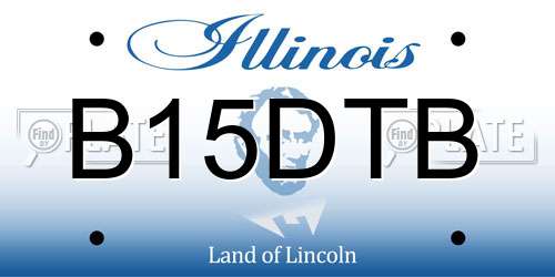 B15DTB Illinois License Plate