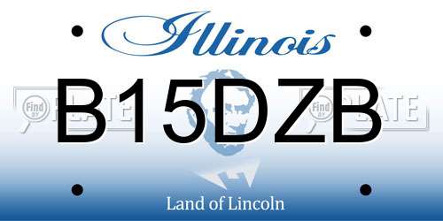 B15DZB Illinois License Plate