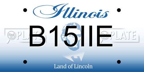B15IIE Illinois License Plate