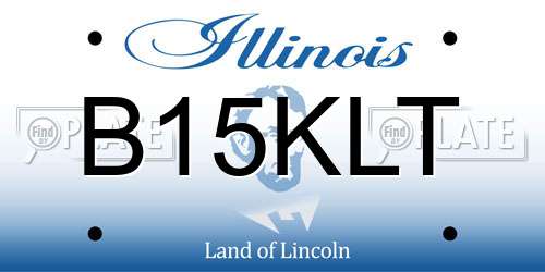 B15KLT Illinois License Plate
