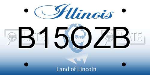 B15OZB Illinois License Plate