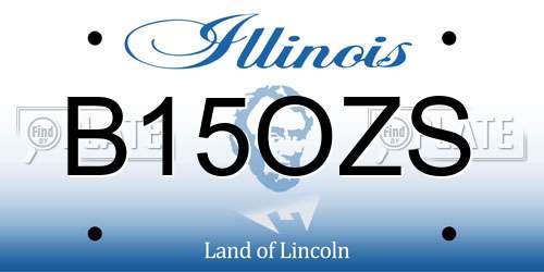 B15OZS Illinois License Plate