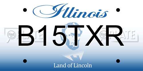 B15TXR Illinois License Plate