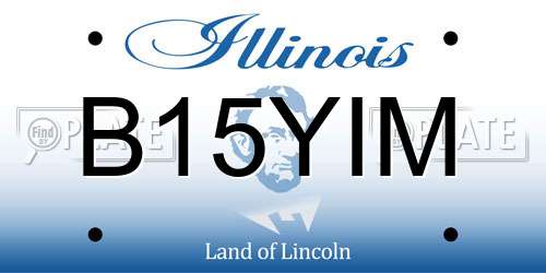 B15YIM Illinois License Plate