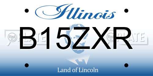 B15ZXR Illinois License Plate