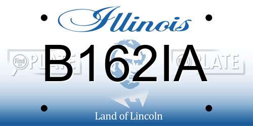 B162IA Illinois License Plate