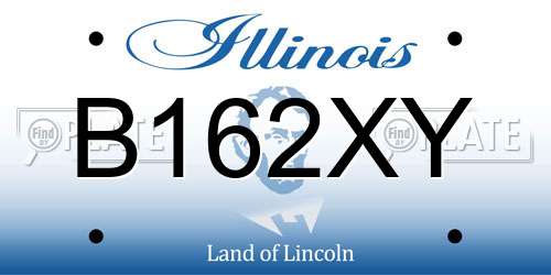 B162XY Illinois License Plate