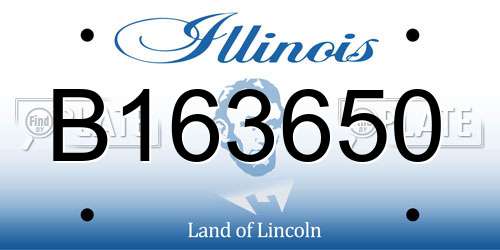 B163650 Illinois License Plate